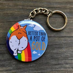 Funny Corgi Dog Butt Keychain Key Ring Accessories